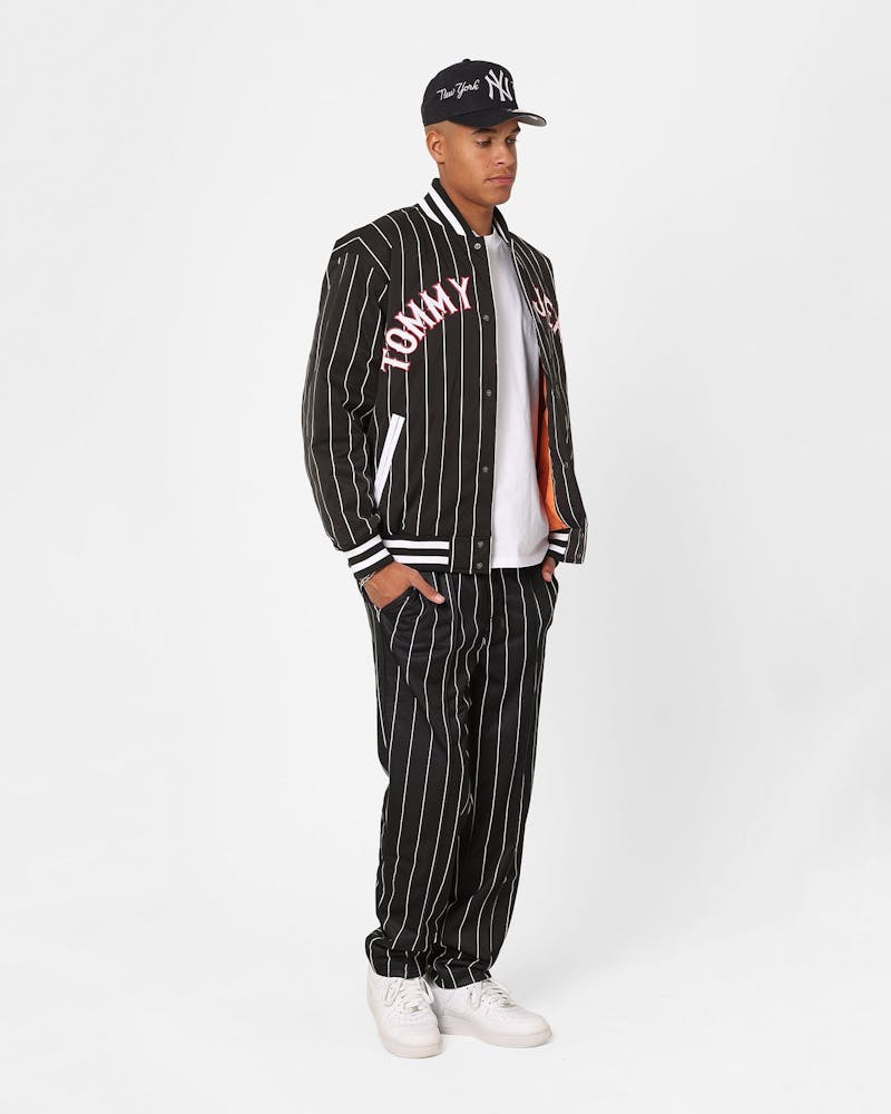 TOMMY JEANS Relaxed Pinstripe Bomber Jacket