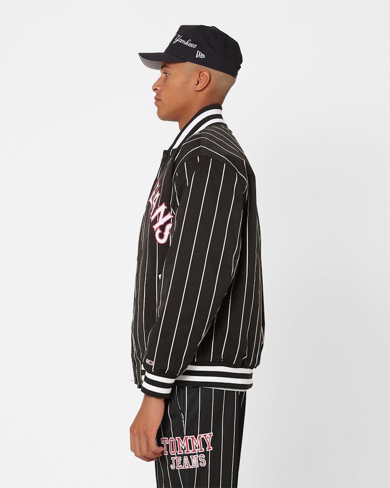 TOMMY JEANS Relaxed Pinstripe Bomber Jacket