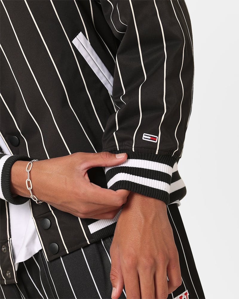 TOMMY JEANS Relaxed Pinstripe Bomber Jacket