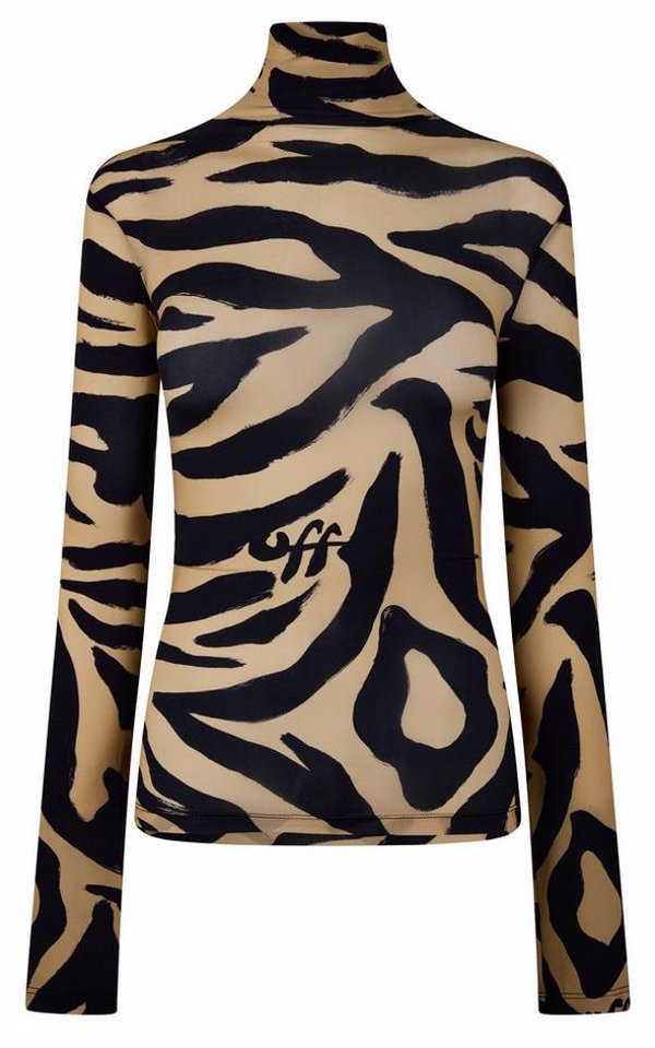 OFF WHITE Women's Zebra Turtle Neck